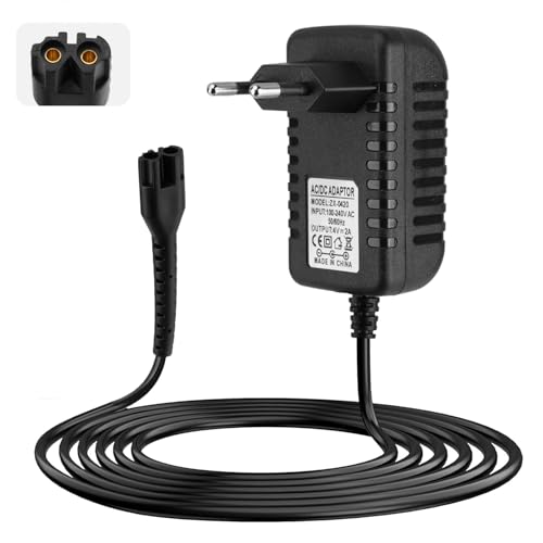 4V 2A Chargeur Tondeuse Rasoir pour WAHL Finale 5 Star 8591 8504 8164 8148 1919, Cordless Magic Clip, Senior Clipper, Finale Shaver Adaptateur Alimentation...