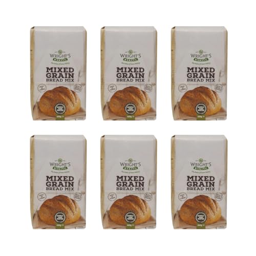 Wrights Baking Mixed Grain Bread Mix 6X500g - High Fibre Bread Mix with 8 Seeds & Grains Simply Add Water for Easy Home Baking by Hand or Bread Machine (NP)