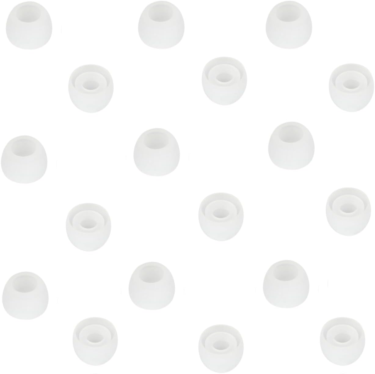 9 Pairs Small Earbud Replacement Tips Replacement Eartips Silicone Earbuds Tips Ear Tips Compatible with Powerbeats2, Powerbeats3, Monster, Sony,Mpow Earphones ect.White