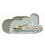 Cutlery Set Cutlery Dinner Plate Steak Dessert Plate Green Salad Soup Bowl Plate and Bowl Set/a/6 Person Set