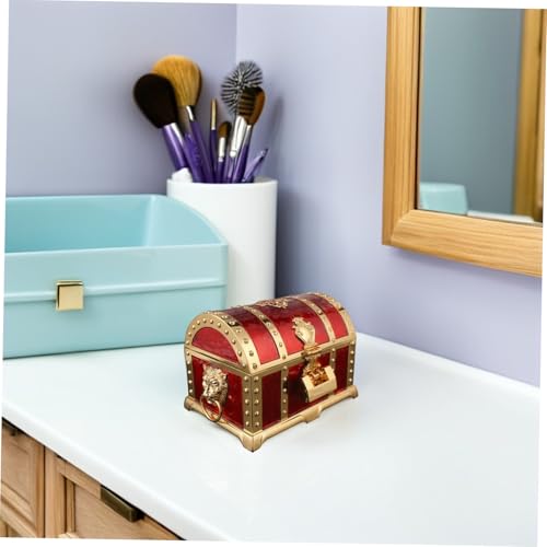 Boîte à Bijoux Vintage en Alliage Métallique Coffret Rétro Double Couche