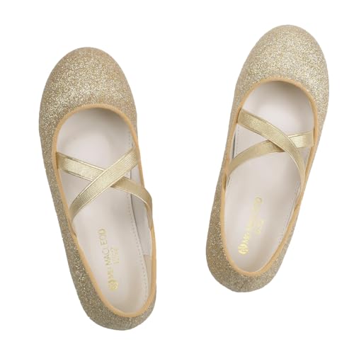 JBTNBX Girl Ballet Flats Mary Jane Shoes Dress Shoes Glitter School Party Dress Princess Wedding Shoes (Little Kid/Big Kids)