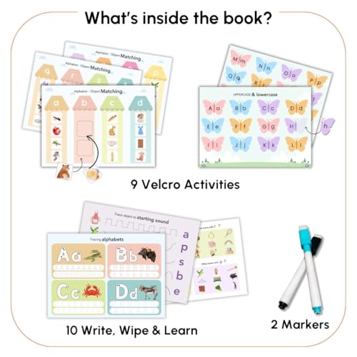 Image of Curious Cub Montessori Busy Book | Toddler Busy Binder for 2-5 Years |Alphabet Books For Kids 2 Yrs|ABCD Book, Baby Quiet Book | 2 Yrs Kid Activity ... |Busy Binder for Toddlers (Math Busy Book)