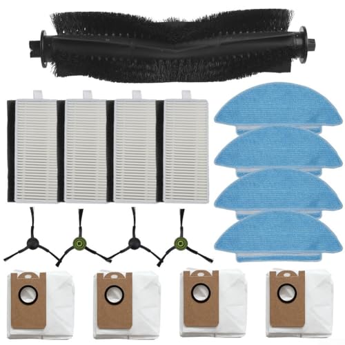 Kit de piezas de repuesto de 17/27 piezas para cepillo principal Conga 7490/7290, cepillos laterales, bolsas de polvo y filtros para una limpieza eficaz del hogar (17 piezas)