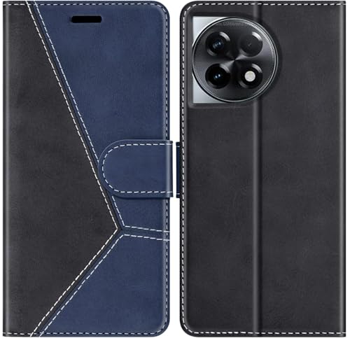 Image of ClickCase Trend Series for OnePlus 11R 5G Leather Wallet Flip Case Magnetic Closure Flip Cover for for OnePlus 11R 5G (Navy Blue)