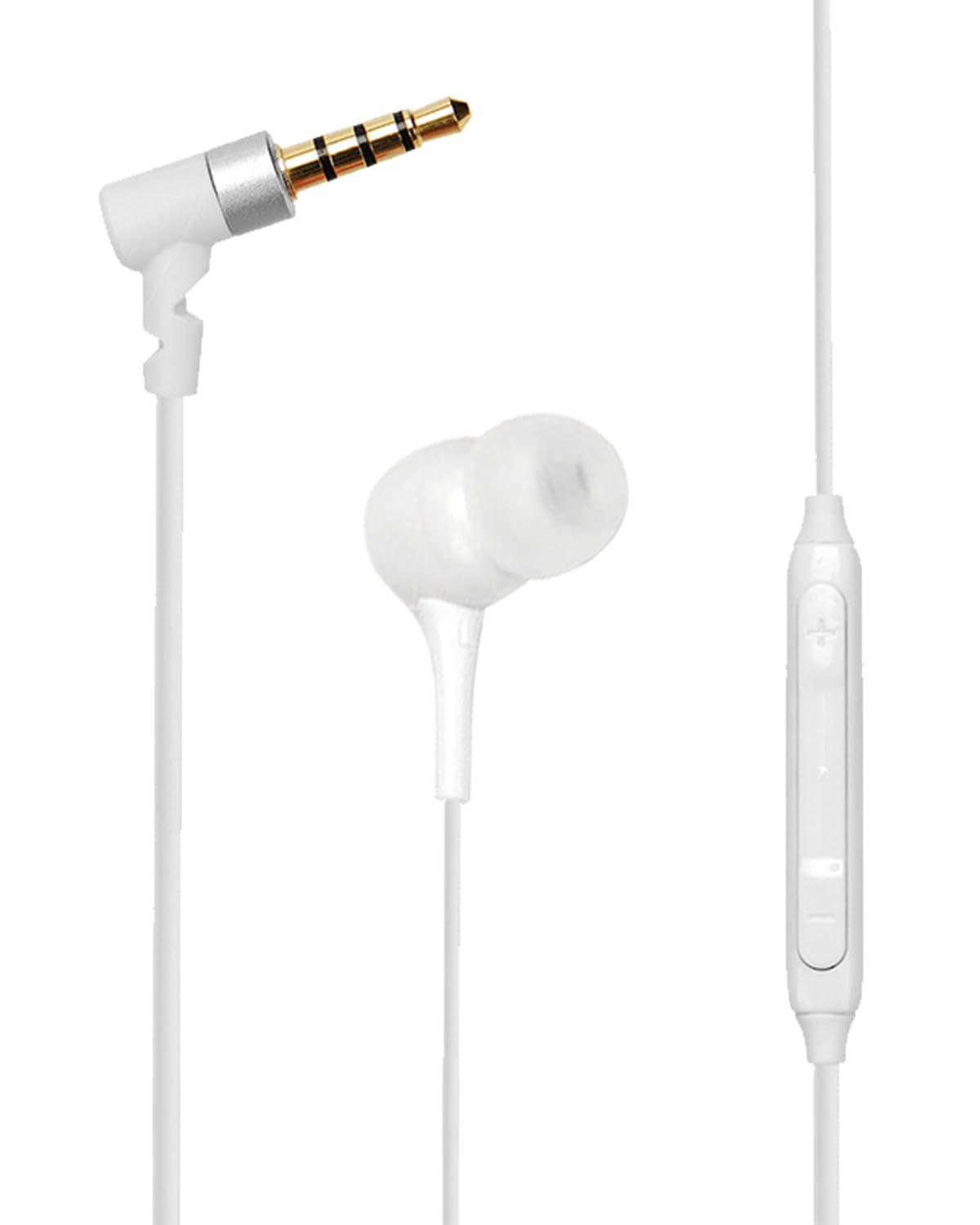 Single Side Earphone , In Ear One Ear Earphone with Mic and in-line Control,For Both Left and Right Ears, 3.5mm Plug Compatible with iPods, iPad,
