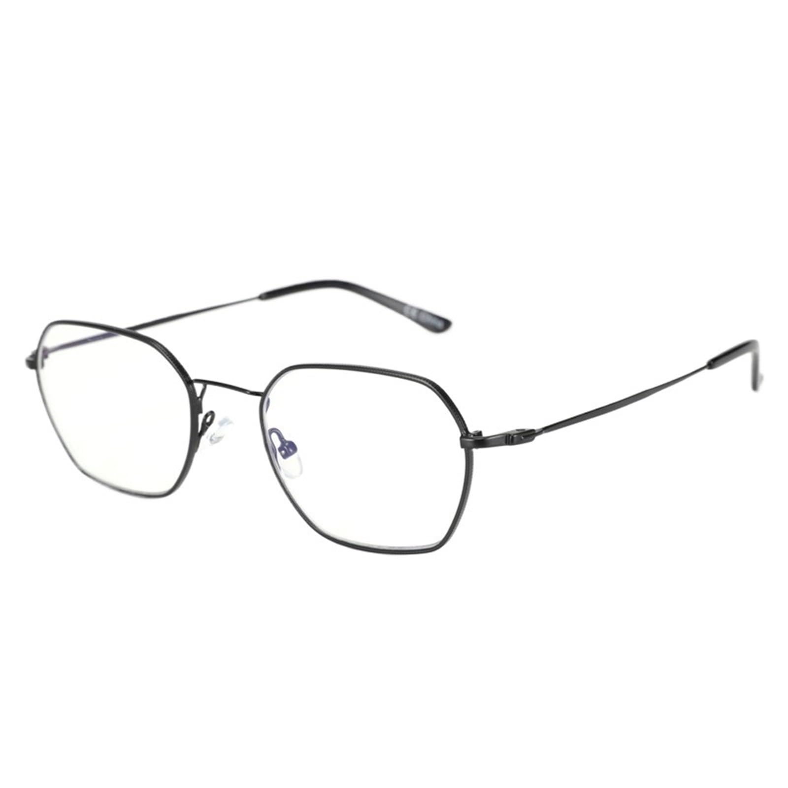 Metalowe okulary komputerowe z filtrem niebieskiego światła męskie sześciokątna oprawka styl biznesowy optyczne okulary krótkowzroczność okulary do gier, 004, Rozmiar Uniwersalny