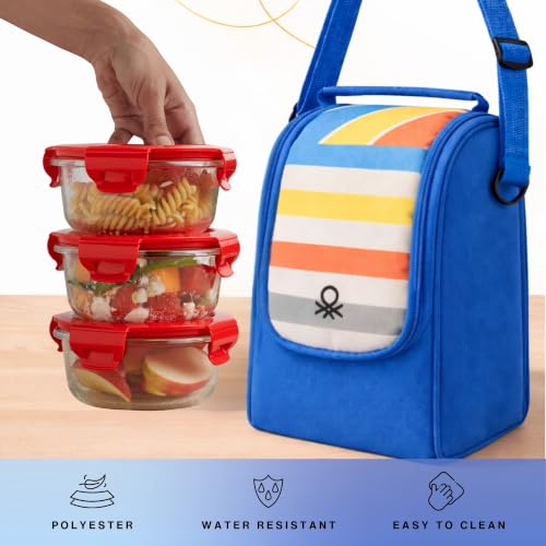 Image of United Colors of Benetton Lunch Bag Set 3 Glass Containers Insulated