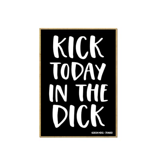 Imán decorativo rectangular de madera Kick Today pequeño