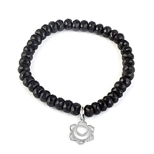 Black Spinel Chakra Bracelet Beaded Black Spinel Bracelet Black Spinel Unisex Bracelet Black Gemstone Bracelet Black Spinel Stretch bracelet