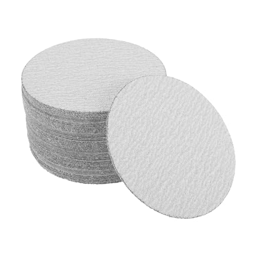 Disques de ponçage 80 grains de 3,94 pouces en oxyde d'aluminium blanc pour carrosserie, 50 pièces