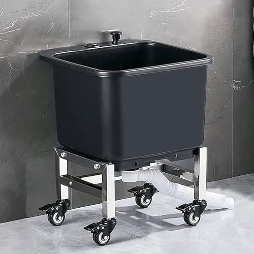 Stazione lavello, lavello, con lavabo profondo e ruote, autoportante