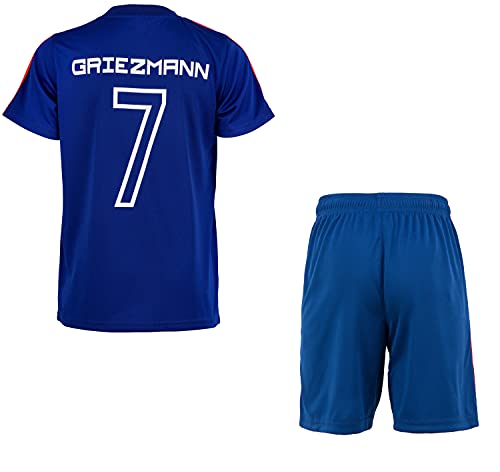 Equipe de France de Football Ensemble Maillot Short FFF Antoine Griezmann - Collection officielle Taille 14 ans