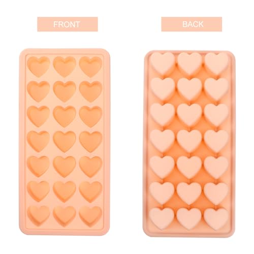 Molde para cubitos de hielo silicona corazón flexible miniatura 6