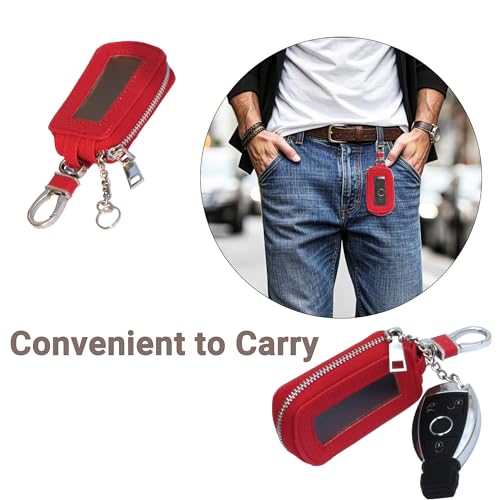 Image of Yuoyar Premium Leather Key Fob Case - Universal Car Key Holder