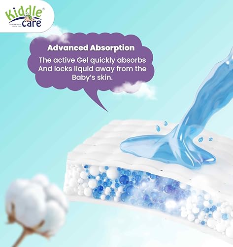 Image of Dry Comfort Advanced Soft Baby Diaper Pants | Medium (M) | Pack of 2 | 68 Pieces | 7-12 Kg | Up to 12 Hours Protection, Prevents Leakage, Wetness Indicator