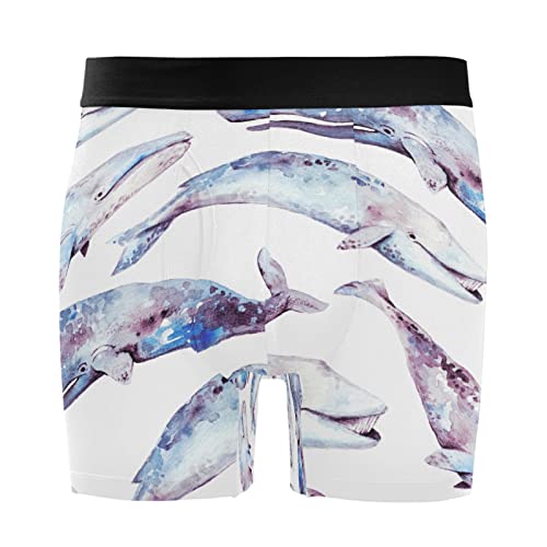 Calzoncillos para hombre Vnurnrn ultrasuaves de calidad premium con diseño de ballena y pez