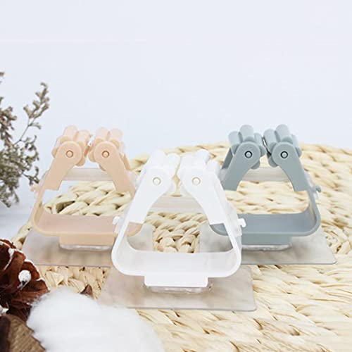 XISAOK Wall Mounted Mop Clip Brushbroom Holder Rack Seamless Hook Kitchen Bathroom Storage Holder