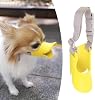 Bozal para perro, cubierta de boca de silicona anti mordida con forma de pico de pato y correa ajustable, para dejar de ladrar y masticar, bozal anti ladridos para perros pequeños y medianos (M: 11cm/Amarillo) 6