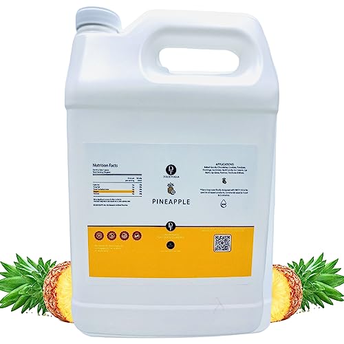 Dolce Flav Pineapple Flavoring Oil for Desserts, Restaurant Size, 1 Gallon