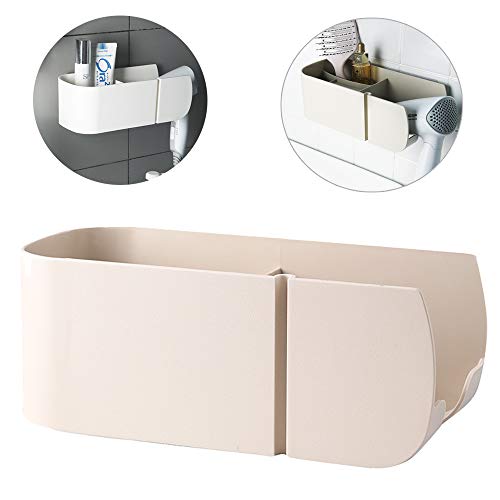 Preisvergleich Produktbild Samury Multifunktionales Haartrocknergestell, an Der Wand Montierter Haartrocknerhalterung, Ohne Bohren, Aufbewahrung Von Kunststoff-Badezimmerfön, Aufbewahrungsbox Für Modellierwerkzeuge