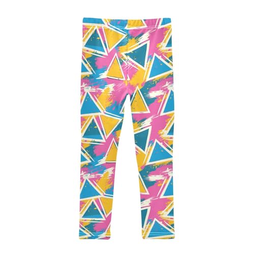 Vdsrup Girls Leggings Triangles Colorful Kids Length Leggings Pants Toddler Athletic Soft Tights Trousers 4T2