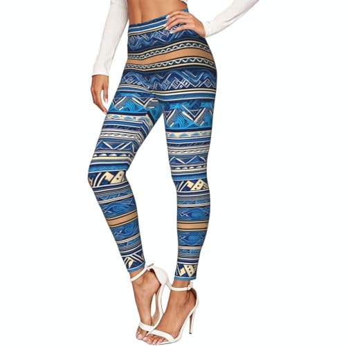 Leggings de compresión suave para yoga y running mallas azul