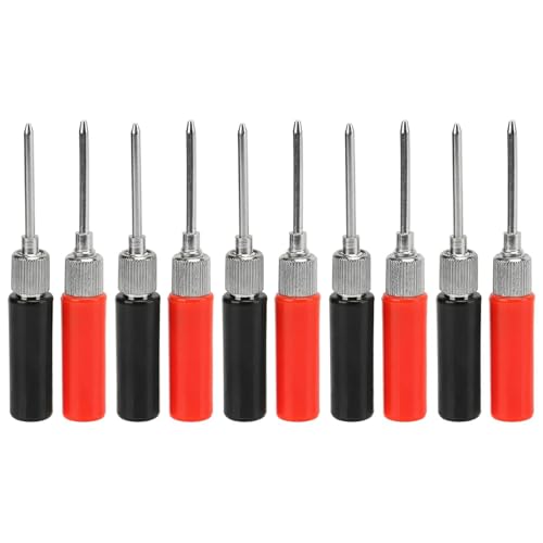 Image of Power Probe Accessories, 2mm Solderless Plated Brass Fieldpiece Probes Meter Leads Test Probe Tips 30VAC‑60VDC 5 Set ABS Shell for Voltage Testing for Multimeter