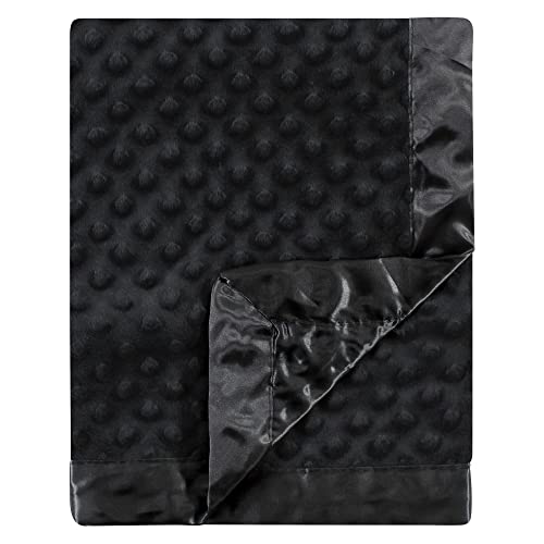 Image of Hudson Baby Unisex Baby Plush Mink Blanket, Black, One Size