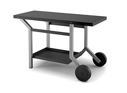 Mesa Corrediza De Acero Negro Y Gris Mate Para Plancha En Oferta Mesa Rodante Para Plancha Trag En Acero Gris Antracita Y Blanco Mate De Forge Adour