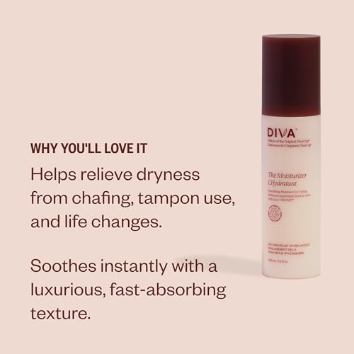 Image of DIVA Moisturizer - Gentle & Luxe Texture - Fragrance-Free & Plant-Based Formula to Instantly Prevent Itchiness - Helps Support Moisture Barrier & Healthier Microbiome - 100 mL