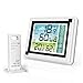RUIZHI Termometro da Esterno per Interni Wireless Meteo, Igrometro Digitale con Touchscreen Registrazioni Min/Max Termometro da Camera Misuratore di Umidità per Magazzino, Soggiorno, Ristorante