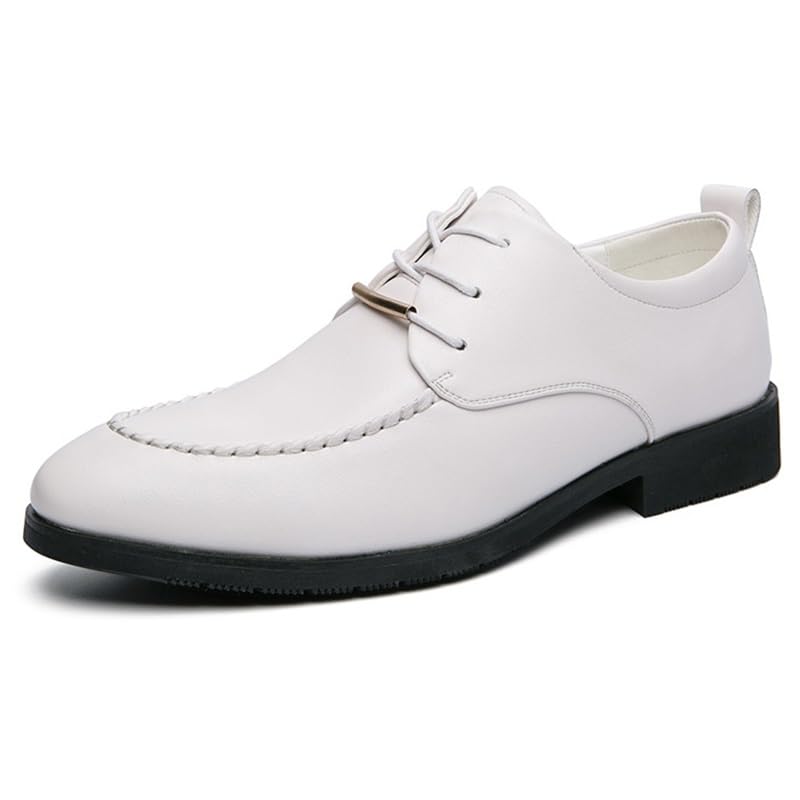 Men's Breathable Casual Derby Shoes Comfortable Retro Oxford Lace-Up Dress Fashion Business Formal Shoes