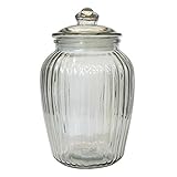 リビング(Living) ガラス瓶 キャニスター ガラス クッキージャー SSサイズ 目安容量約 2.3L 径15.5×高さ24.5cm クリア アーモンド