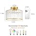 Crystal Ceiling Light Fixture, Modern Semi Flush Mount Ceiling Light, Gold Hallway Lighting Fixtures Chandelier for Kitchen, Close To Ceiling Light Fixtures for Entryway Bedroom, 1-Light, 11Inch