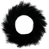 ASUNFO Pampas Grass Wreath 24 Inch Farmhouse Artificial Boho Black Wreath Halloween for Front Door All Seasons Wall Home Wedding Decor