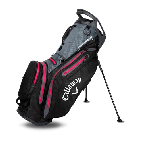 Callaway Golf Fairway 14 HD wasserdichte Standtasche, 2025, Schwarz/Anthrazit/Rosa
