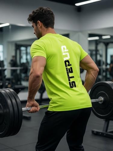 Image of 3Colors Men's Active Polyester T-Shirt | Quick Dry Gym Workout Tee | Stretch Sports Round Neck Running T-Shirt-STEPUP LINE