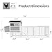 Chicken Coop, Large Wooden Chicken Coop with Nesting Boxes & Run Cage for 3-6 Chickens, Outdoor Hen House Poultry Hutch Rabbit Cage with No-Slip Ramp & Pull-Out Tray for Backyard Farm (Grey)
