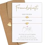 BOOMTOP Freundschaftsarmband für 2 Beste Freundin Geschenke Armband Herz Damen Mädchen Glücksbringer Herzchen Armkettchen Verstellbar Freundschaftsketten Danke Geschenk für Geburtstag Weihnachten