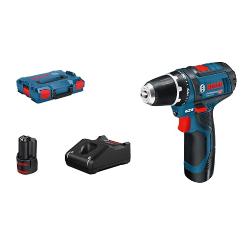 Bosch Professional 12V System Akku-Bohrschrauber GSR 12V-15 (inkl. 1x 2.0 Ah Akku, Ladegerät GAL 12V-40, in L-BOXX)