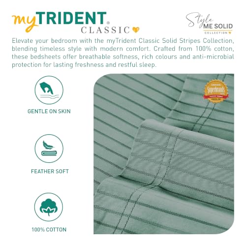 Image of myTrident Bedsheet for Single Bed Cotton| 210 TC | 60 inch x 90 inch | Cedar