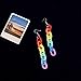 KaFu Lightweight Chain Earrings Rainbow Resin Acrylic Earrings Fashion personality Cool Transparent Color Earrings for Women (Rainbow)