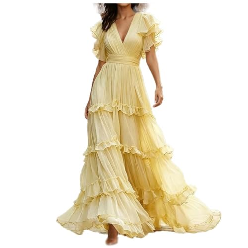 Robe maxi rose ajustée masquant les imperfections pour fête