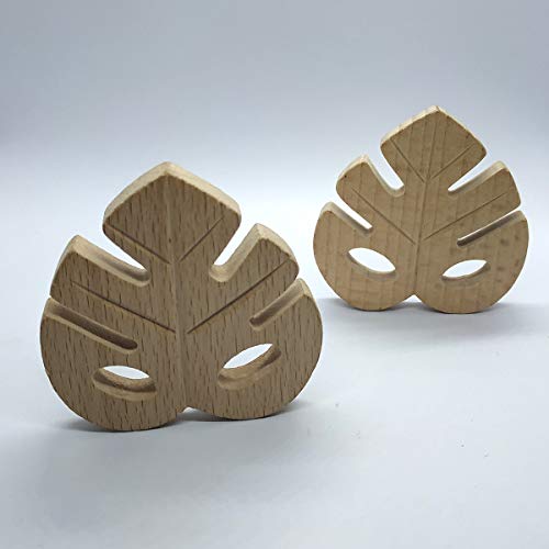 5Pcs Lovely Cartoon Wood Leaf Pure Natural Animal Shape Beech Wooden Handmade Diy Necklace Pendant (5Pcs) #TOP3