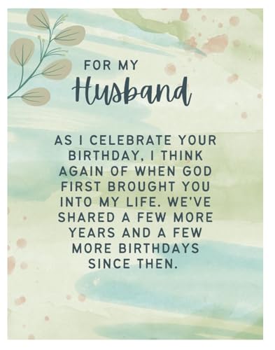 Greeting Card For My Husband Religious Christian Happy Birthday I