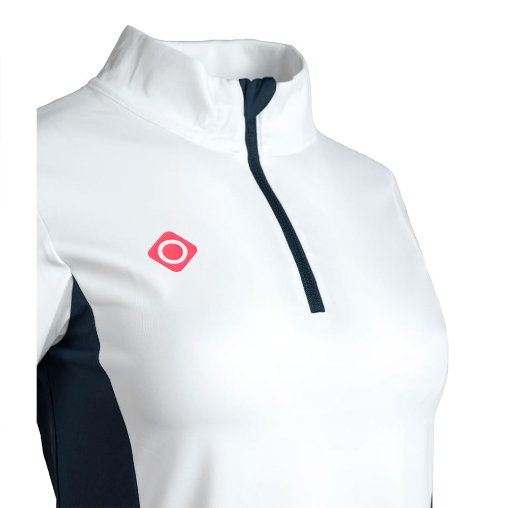 Izas Temple Top Camiseta de Manga Corta para Pádel Mujer con Cremallera en el Cuello. Elástica y Transpirable. Secado Rápido. Ventilación Adicional