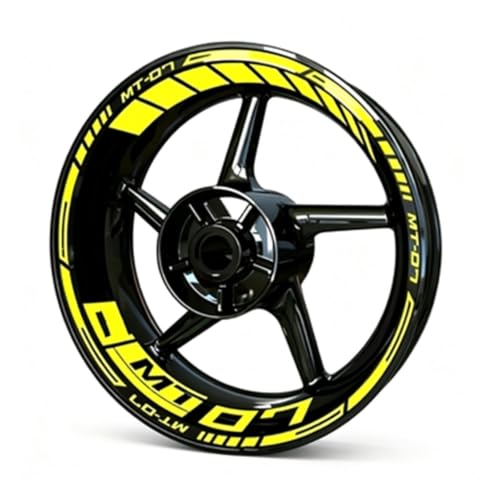Autocollant réfléchissant roue moto Yamaha MT07 - Décalcomanie jante moyeu