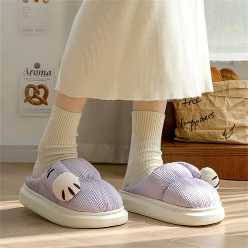 AZCHEN Cat Paw Cute Animal Slippers for Women Men Cozy House Warm Winter Fuzzy Indoor Adult Slippers3