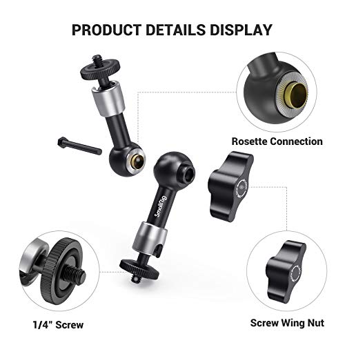 SmallRig 5.5 Inches Adjustable Friction Articulating Magic Arm, with Both 1/4" Screw for LCD Monitor/LED Lights by SMALLRIG - Used condition - Image 2